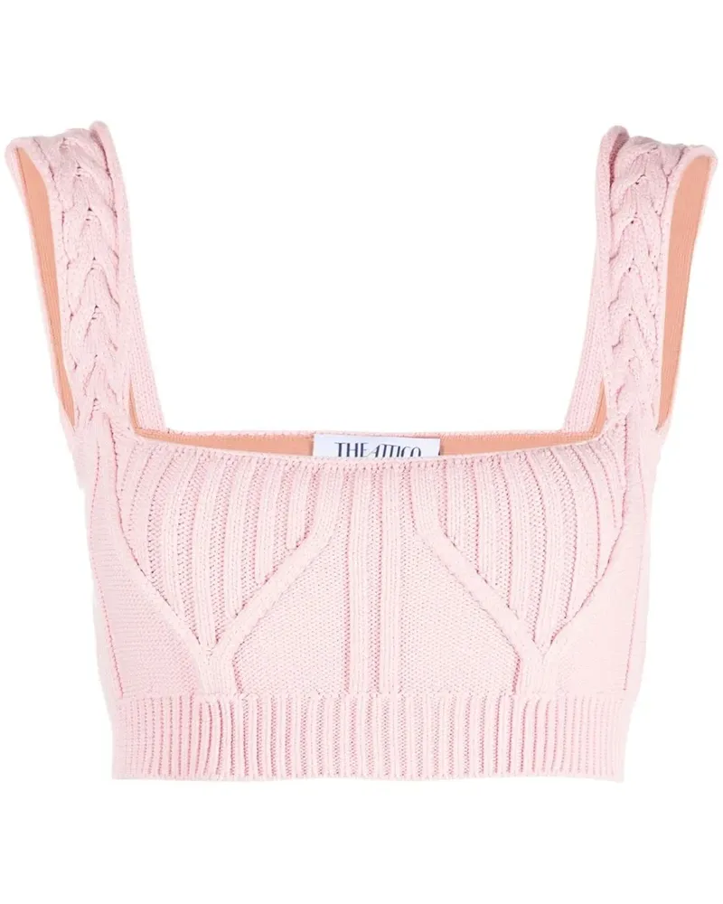 ATTICO Miles Cropped-Top - Rosa Rosa