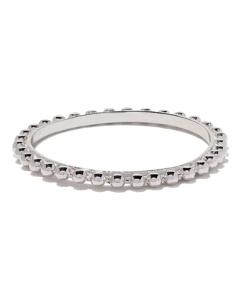 Wouters & Hendrix 18kt Weißgoldring im Kugelketten-Design - Silber Silber