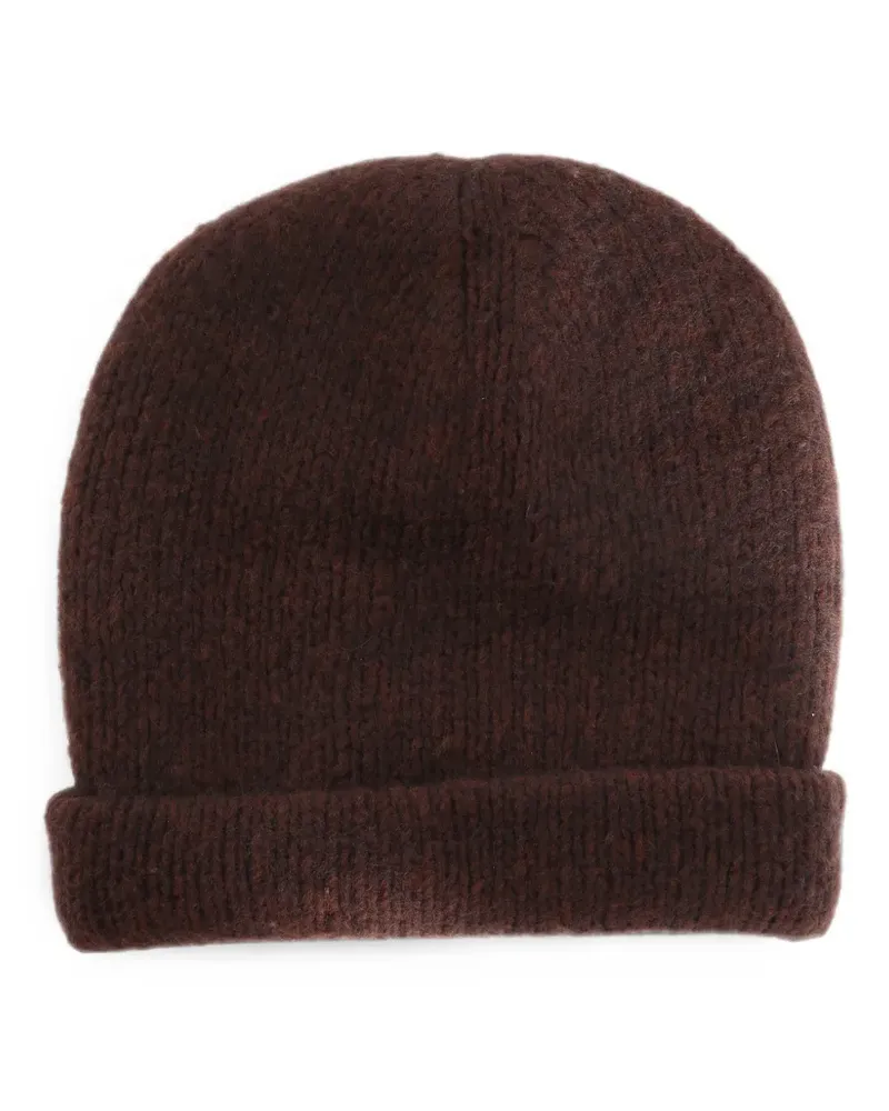 Frenckenberger Grob gestrickte Beanie - Braun Braun