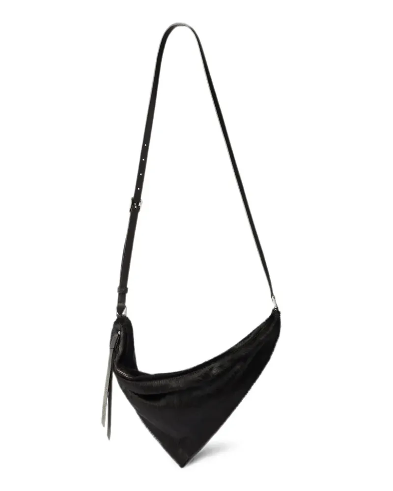 Christophe Lemaire Pocket Scarf Tasche aus Leder im Pony-Style - Schwarz Schwarz
