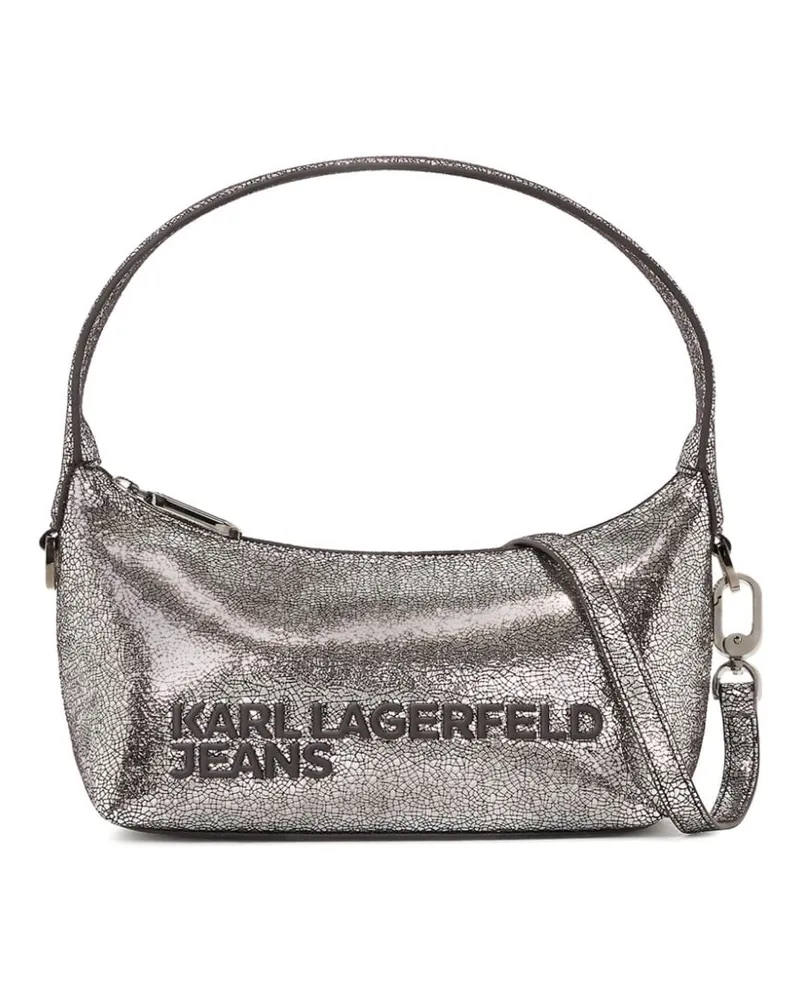 Karl Lagerfeld Shopper im Metallic-Look Silber