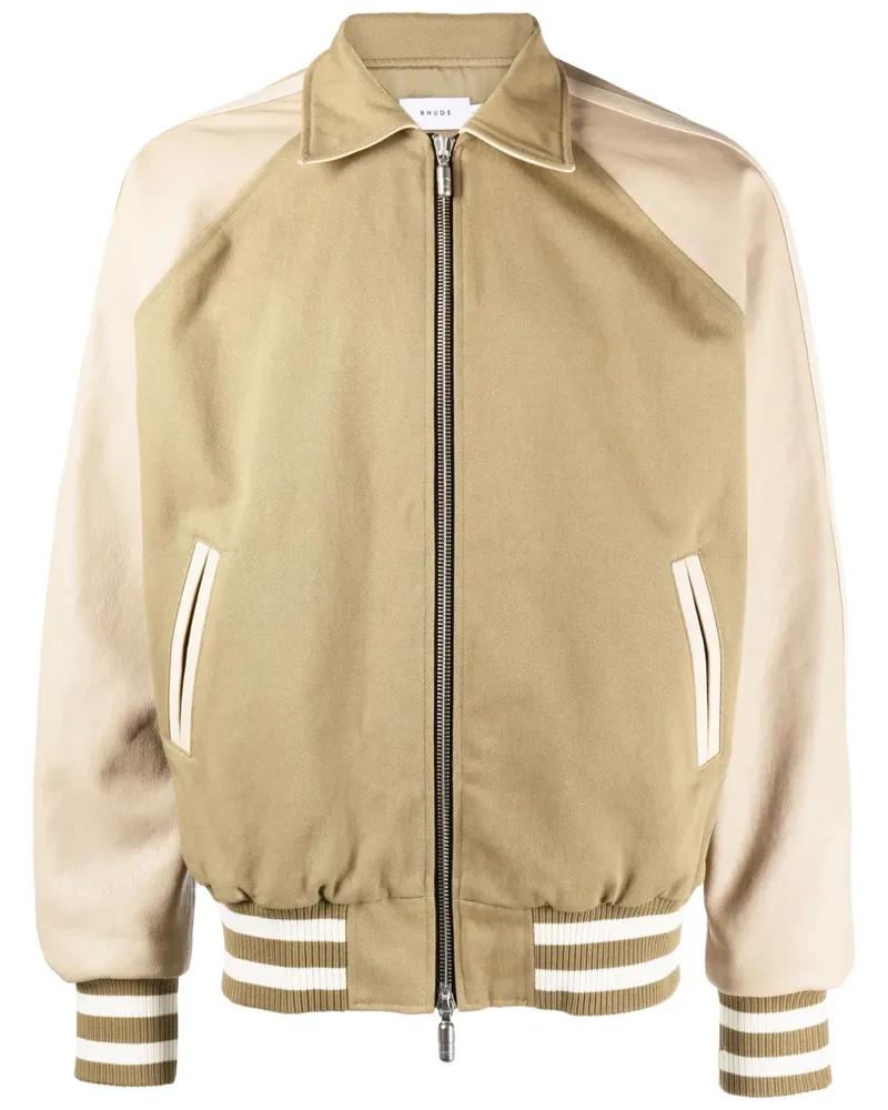 RHUDE Collegejacke mit Logo-Patch - Braun Braun