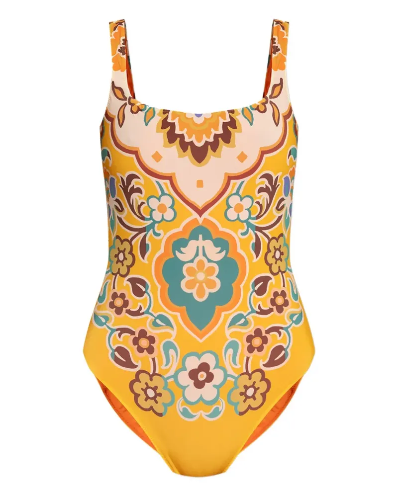 Etro Badeanzug mit Blumen-Print - Gelb Gelb