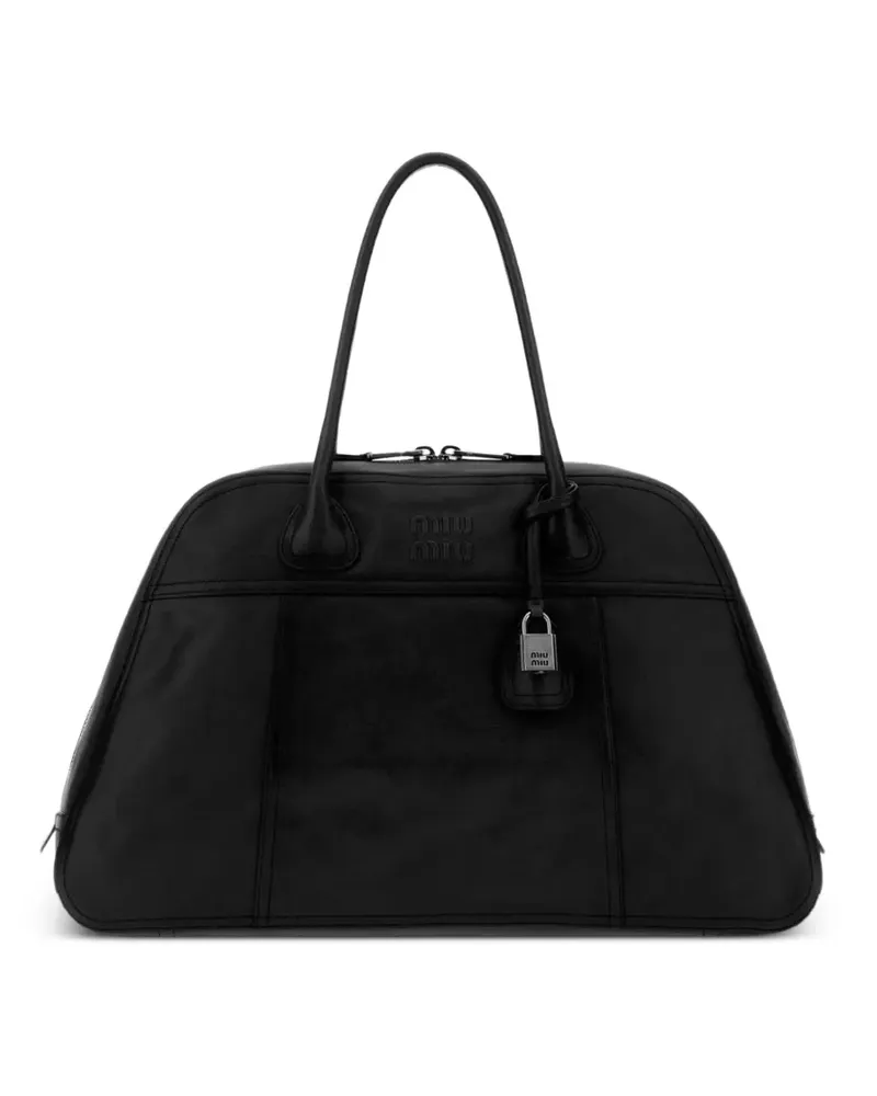 Miu Miu large Vivant leather tote bag - Schwarz Schwarz