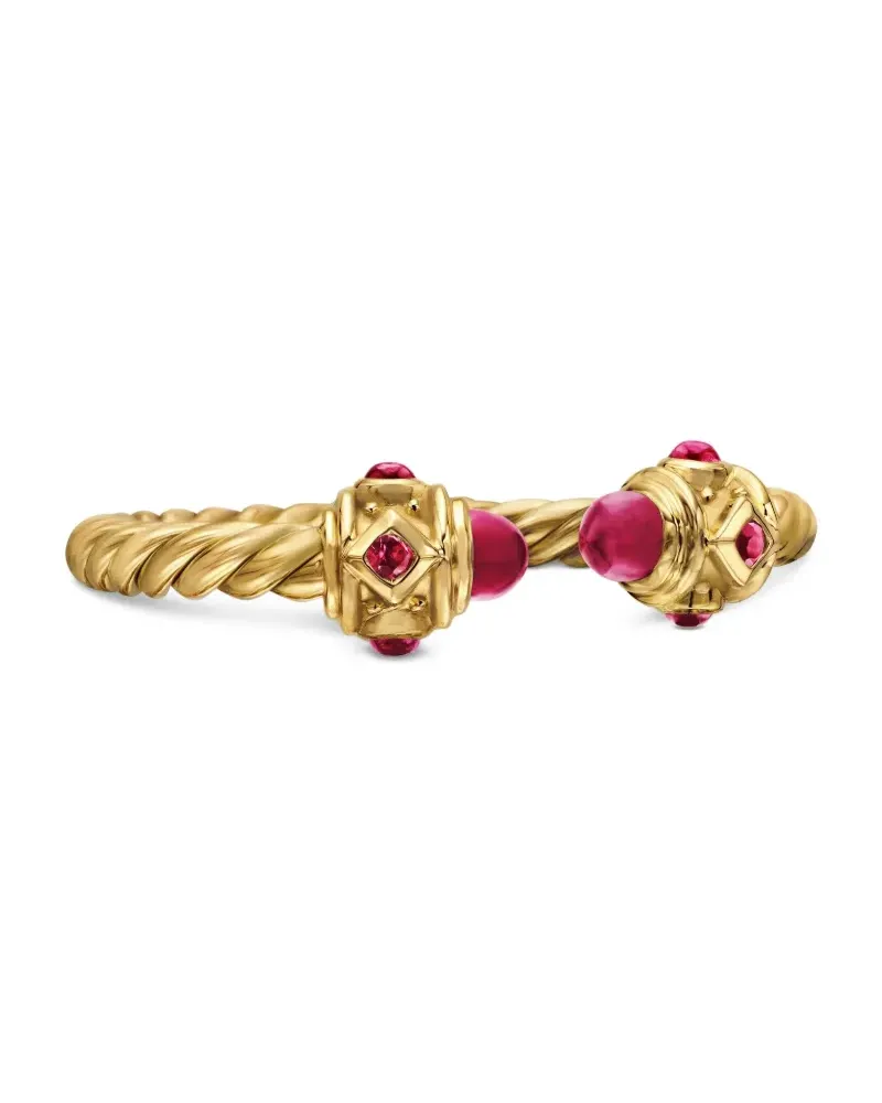 David Yurman 18kt Renaissance Gelbgoldring mit Rubin 2,3mm Gold