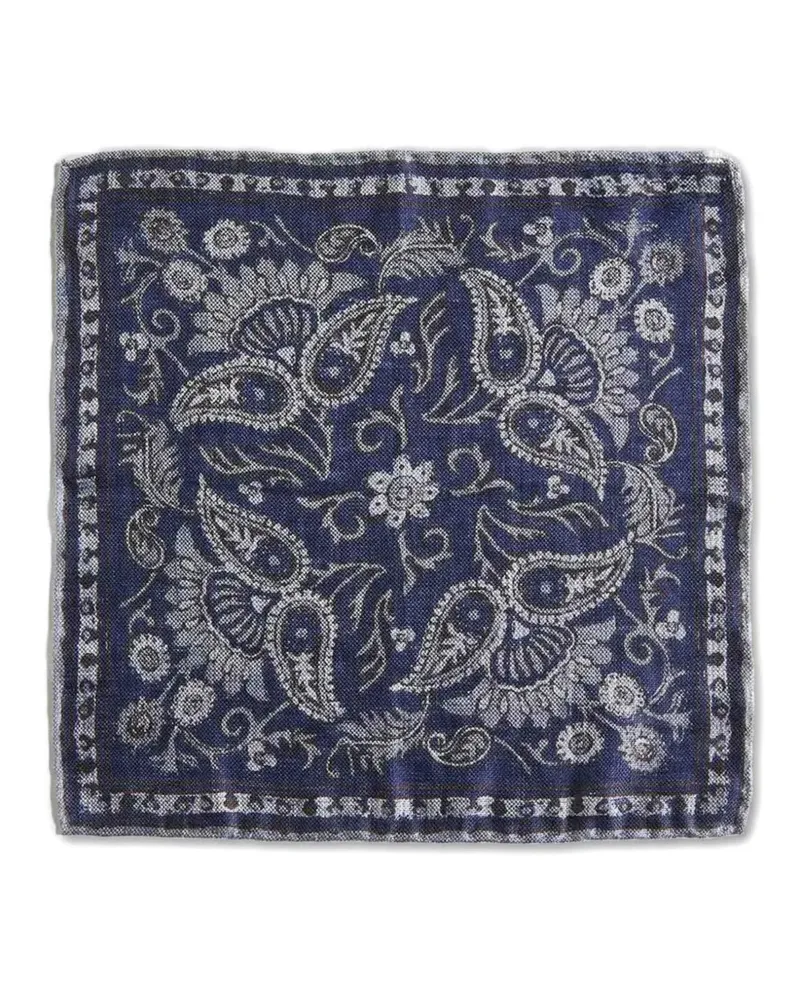 Brunello Cucinelli Schal mit Paisley-Print - Blau Blau