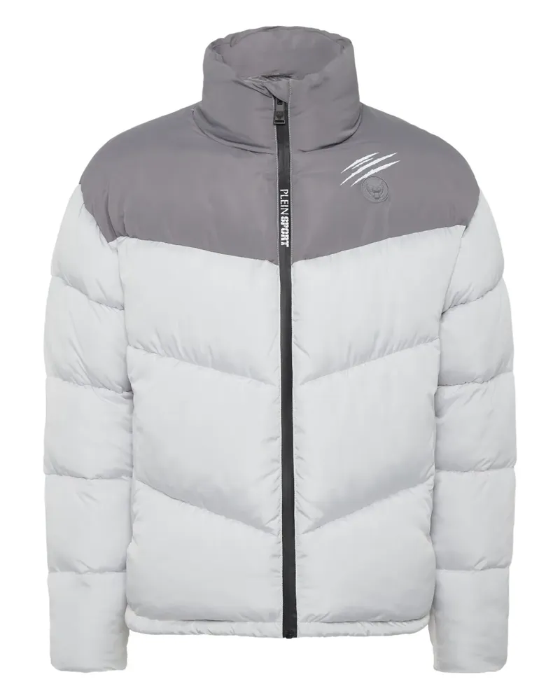 Philipp Plein Gesteppte Jacke in Colour-Block-Optik - Grau Grau