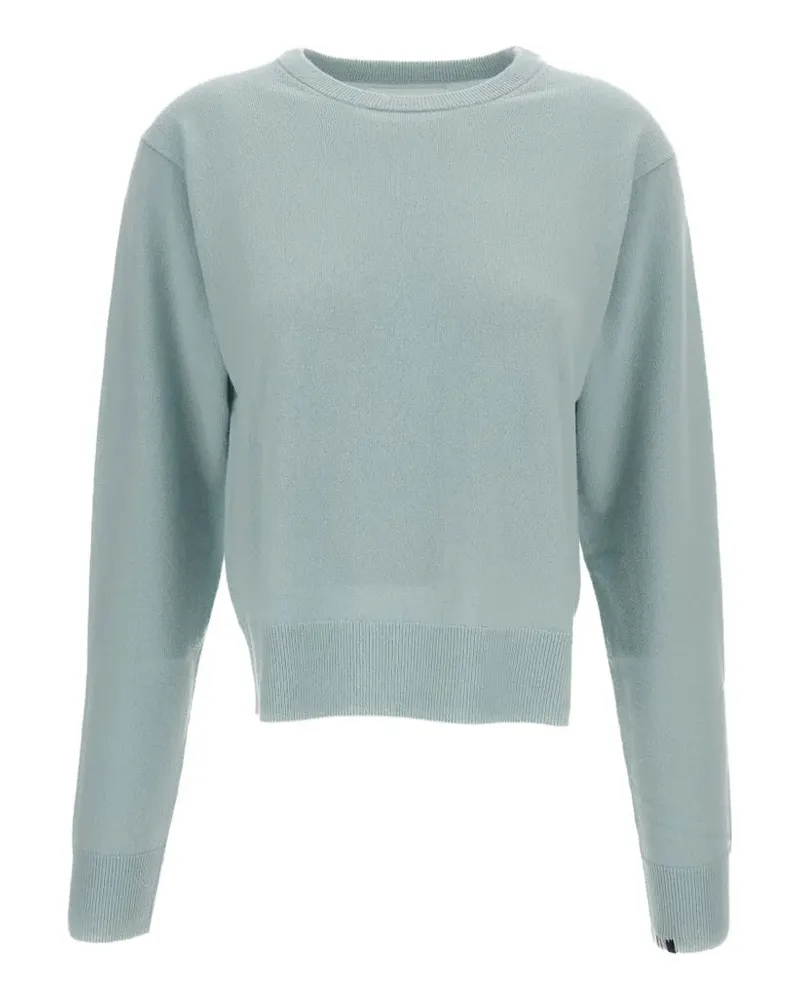 extreme cashmere crew-neck ribbed-trim sweater - Blau Blau
