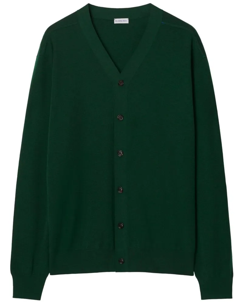 Burberry Fein gestrickter Cardigan - Grün Grün