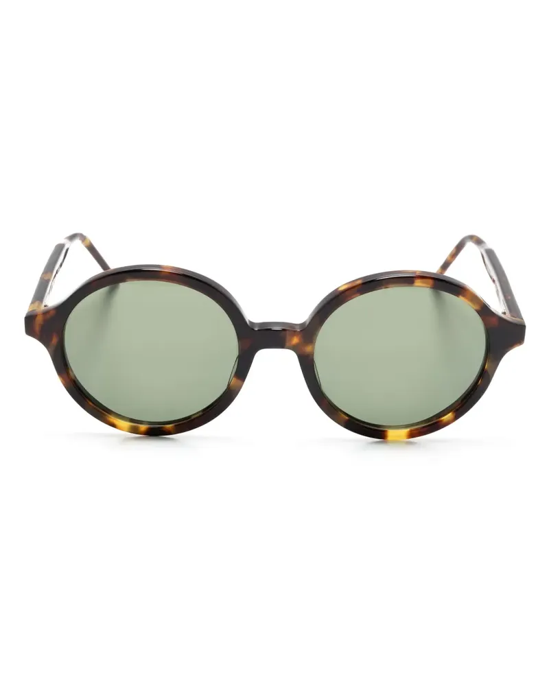 Thom Browne Sonnenbrille mit rundem Gestell - Braun Braun