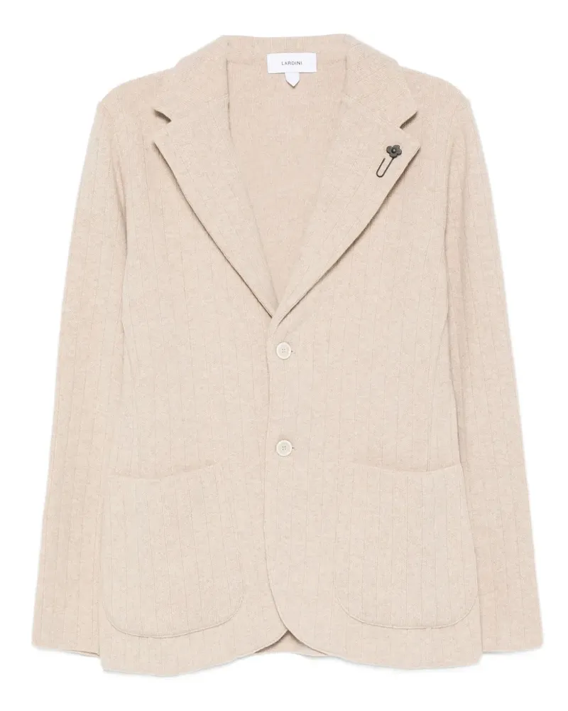 LARDINI Jacke mit geripptem Revers - Nude Nude