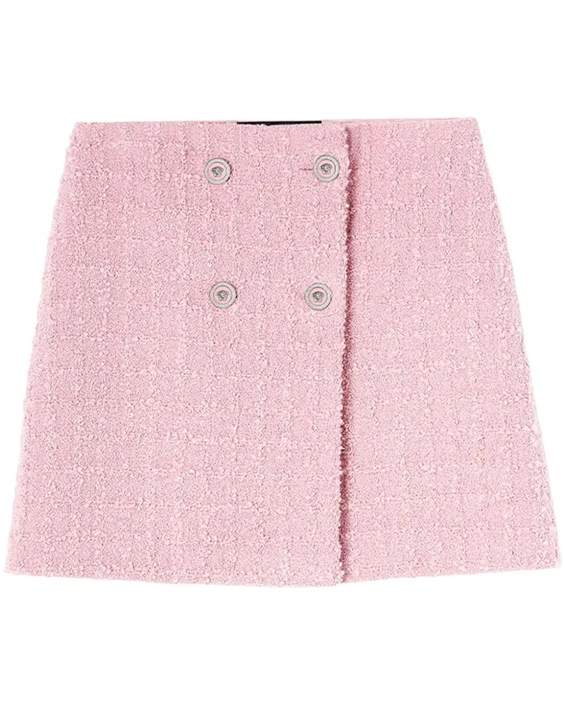 Versace Tweed-Rock mit hohem Bund - Rosa Rosa