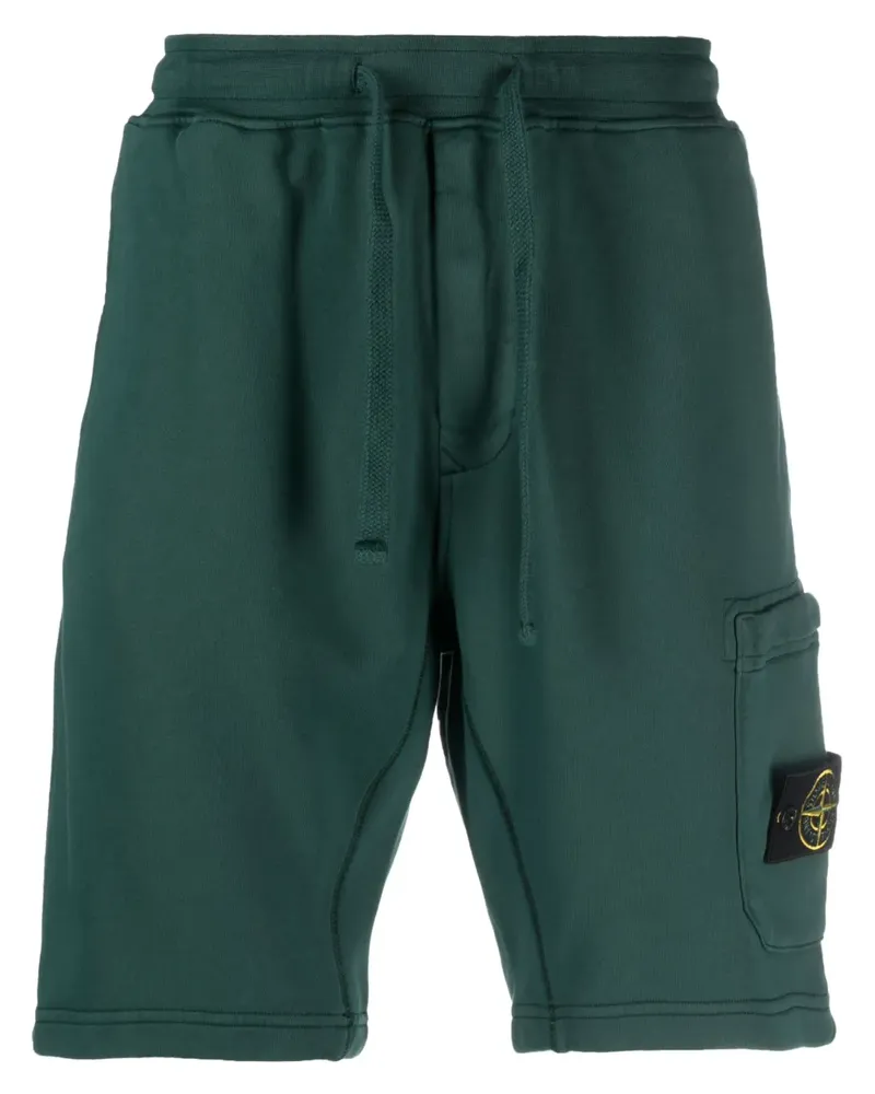 Stone Island Joggingshorts mit Logo-Patch - Grün Grün