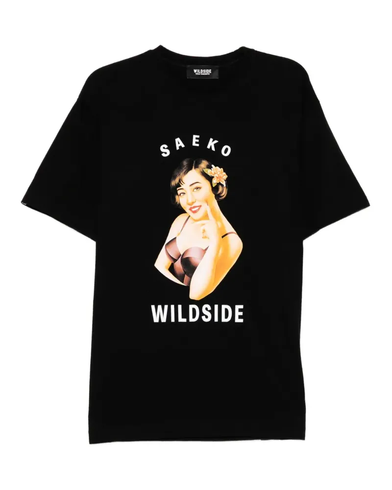 Yohji Yamamoto Saeko Tsuemura T-Shirt - Schwarz Schwarz