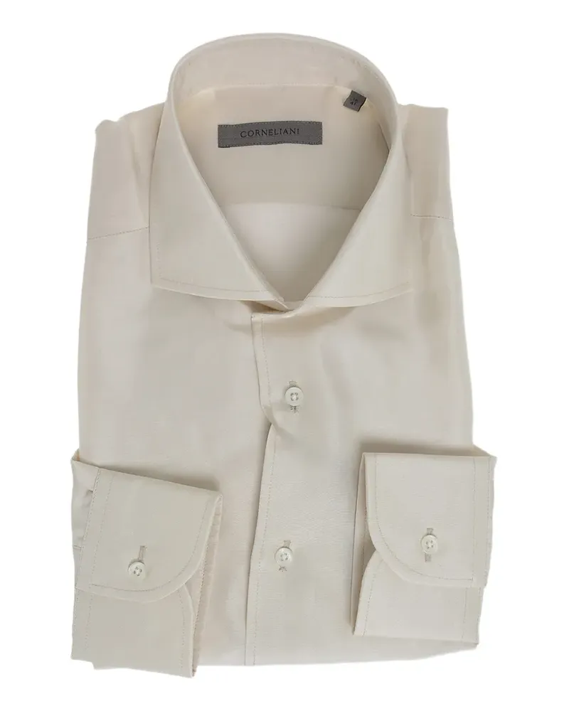 Corneliani silk French-collar shirt - Nude Nude