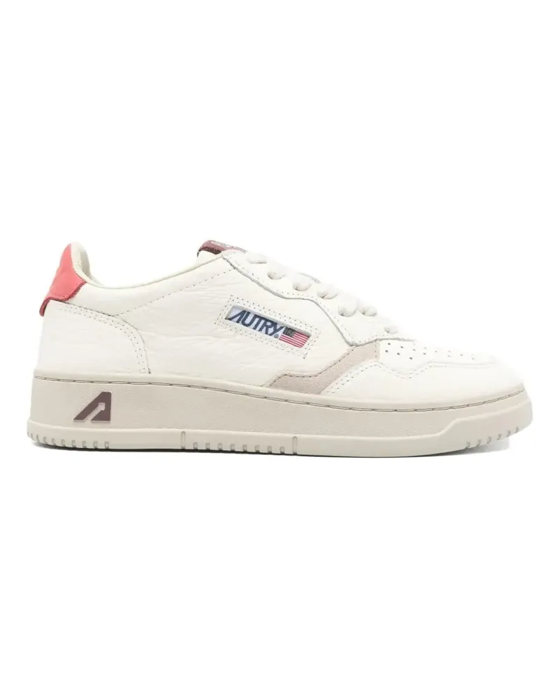 AUTRY Medalist panelled leather sneakers - Nude Nude