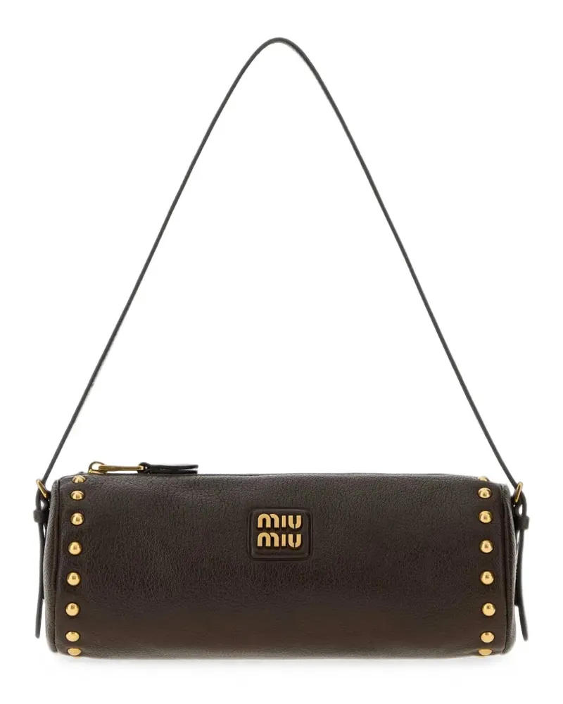 Miu Miu Mini-Tasche aus Leder - Braun Braun
