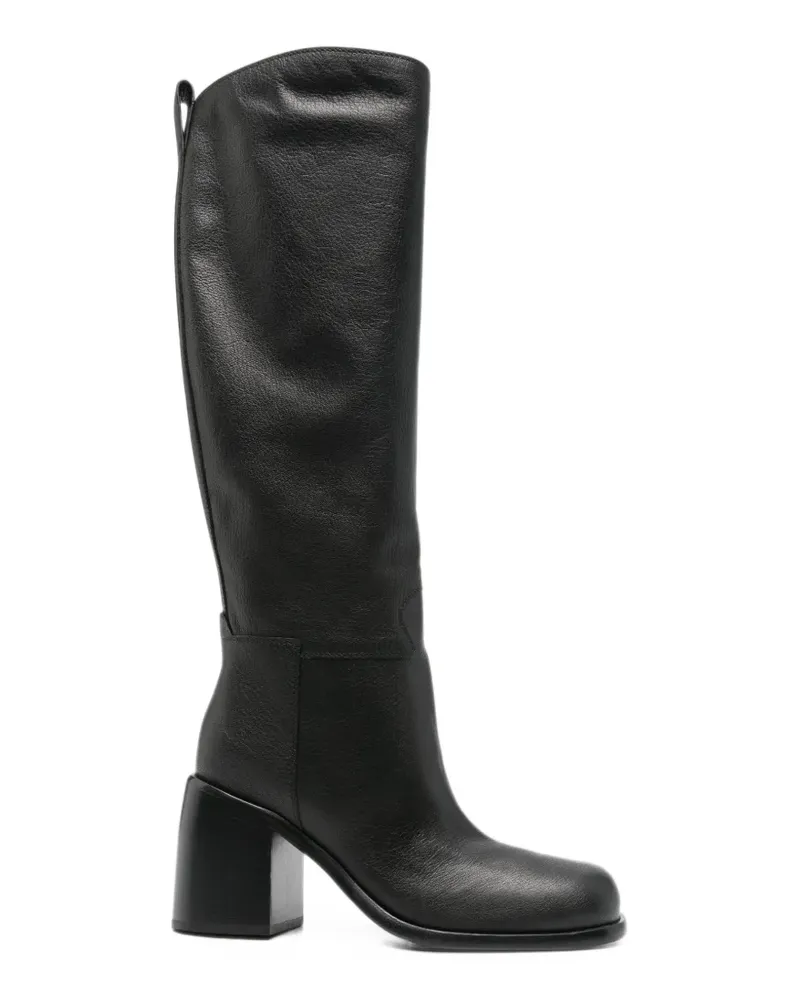 Sergio Rossi Stiefel mit Blockabsatz - Schwarz Schwarz