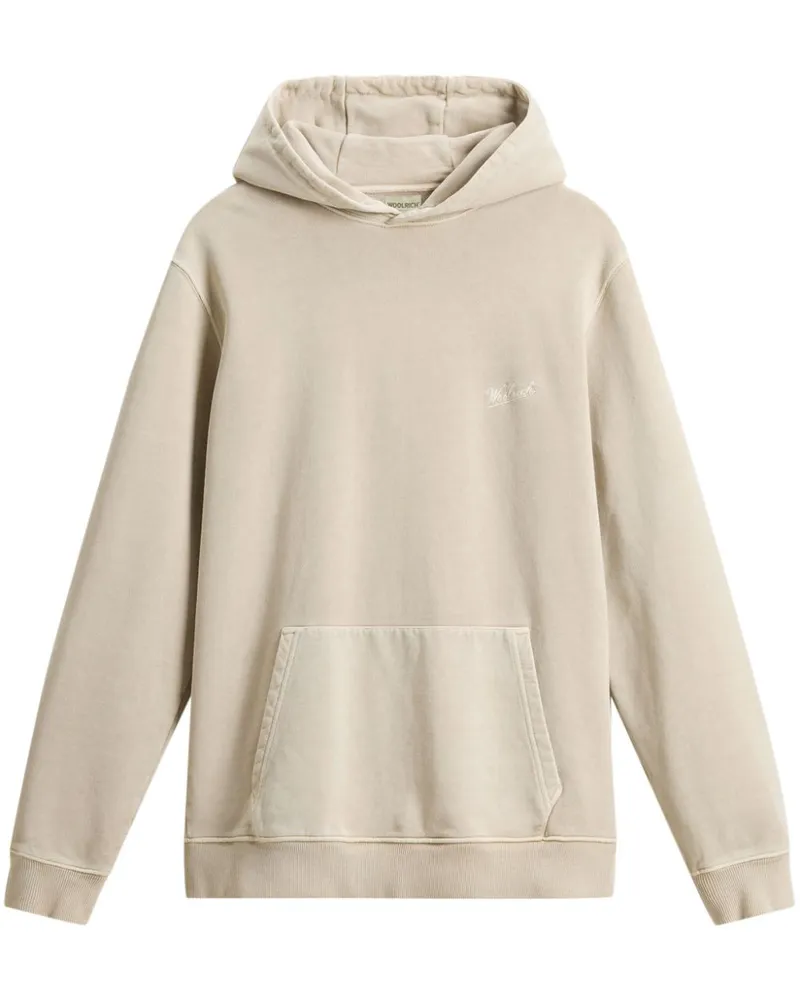 Woolrich Hoodie mit Logo-Stickerei - Nude Nude