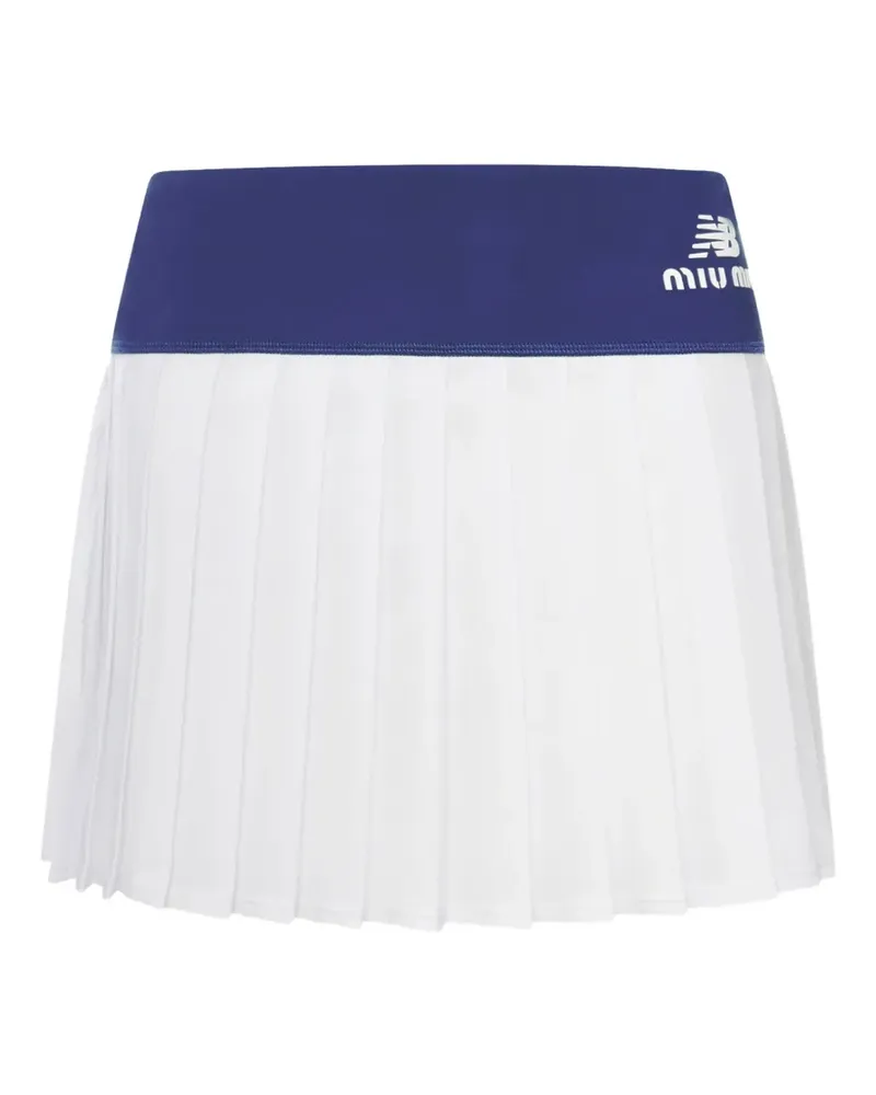 New Balance x Miu Miu pleated A-line skirt - Weiß Weiß