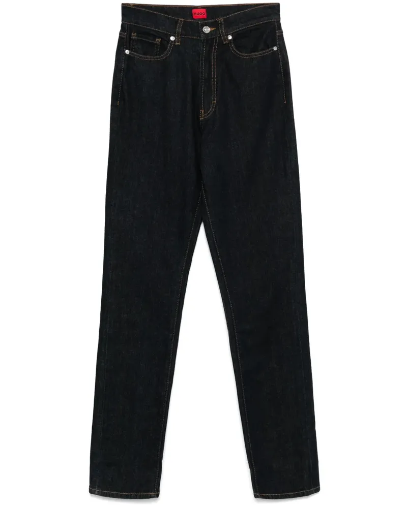 HUGO BOSS Jeans mit Logo-Patch - Blau Blau