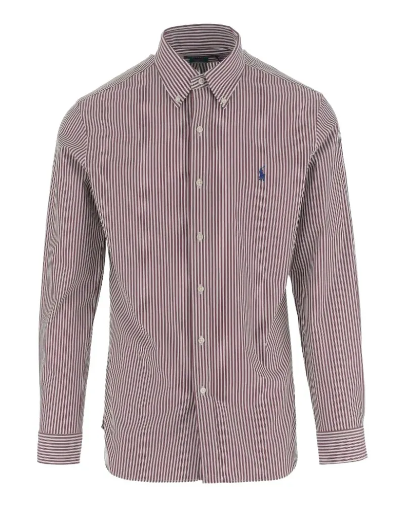 Ralph Lauren Gestreiftes Popeline-Hemd - Rot Rot