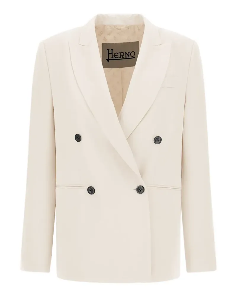 Herno double-breasted peak lapels blazer - Nude Nude