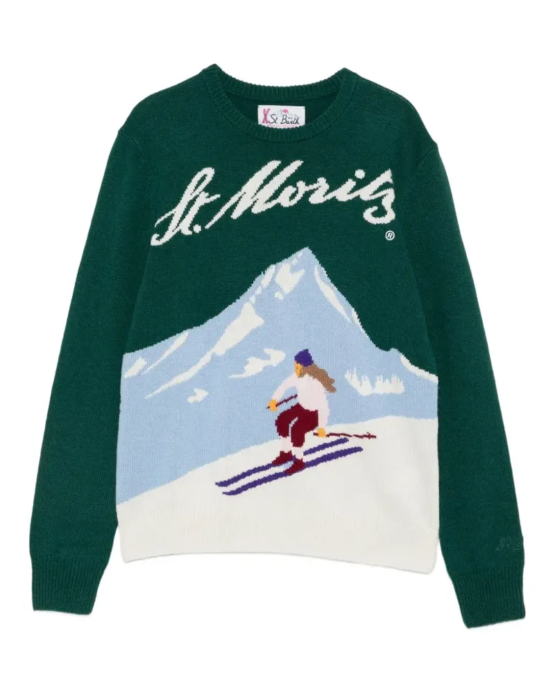 MC2 Saint Barth St. Moritz intarsia-knit sweater - Grün Grün