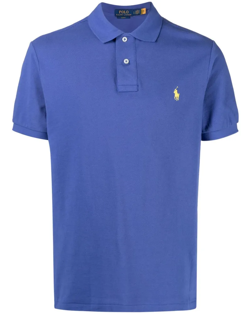 Ralph Lauren Pikee-Poloshirt mit Logo-Stickerei - Blau Blau