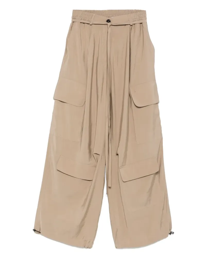 Isabel Benenato Cargohose mit weitem Bein - Nude Nude