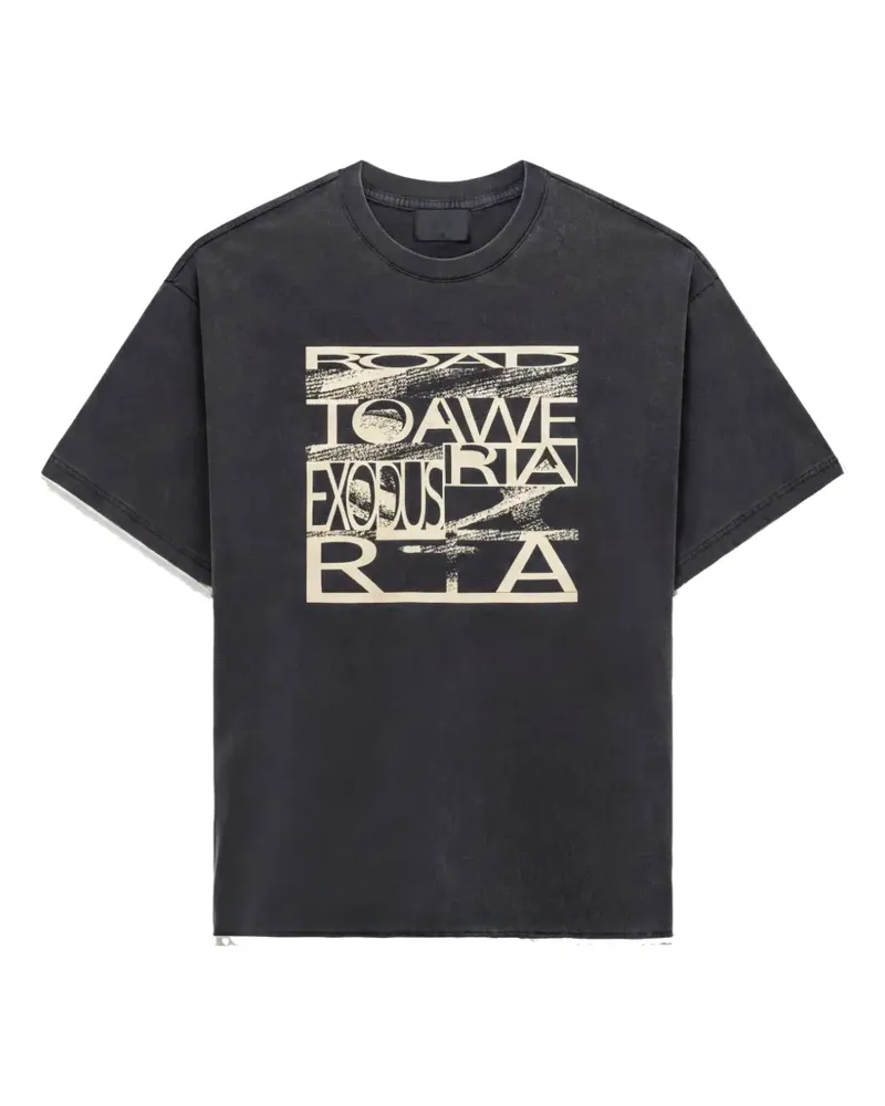 RTA Elian T-Shirt mit grafischem Print - Grau Grau