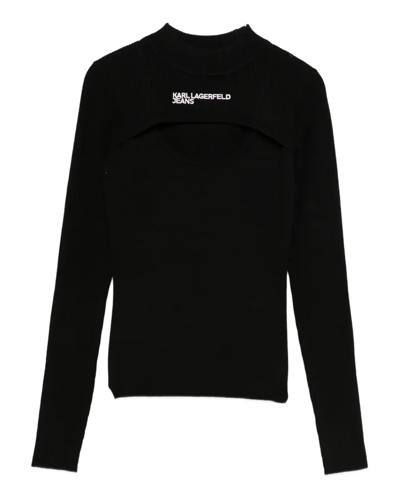 Karl Lagerfeld fine-ribbed jumper - Schwarz Schwarz