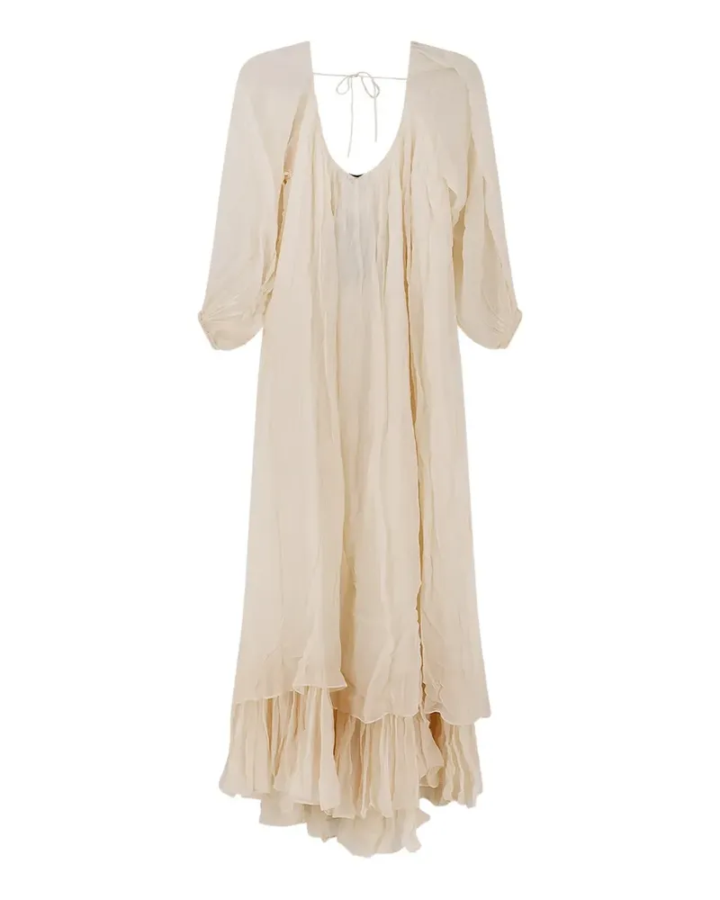 Mes Demoiselles ruffled tiered maxi dress - Nude Nude