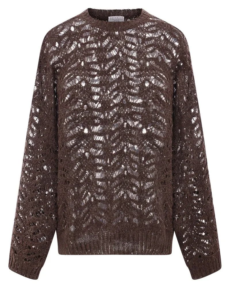 Brunello Cucinelli Pullover mit Pailletten - Braun Braun