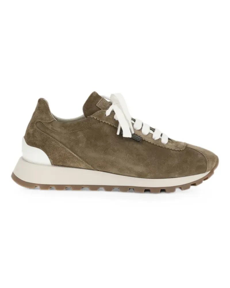 Brunello Cucinelli Sneakers mit Perlenverzierung - Braun Braun