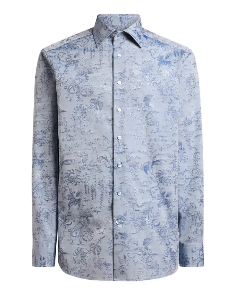 Etro jacquard floral paisley shirt - Blau Blau