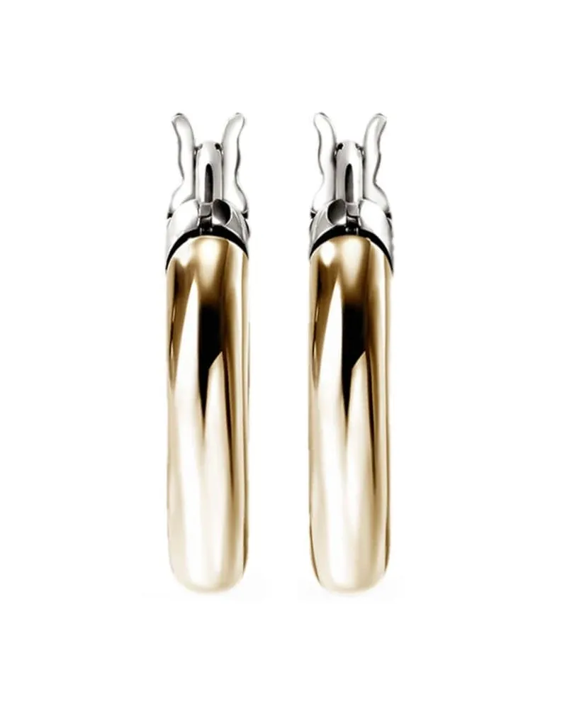 John Hardy 14kt Essential Crossover Gelbgoldcreolen mit Diamanten Gold