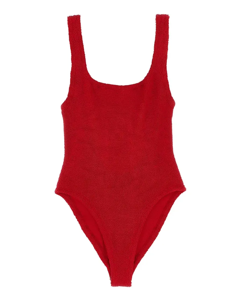 Hunza G Badeanzug mit eckigem Ausschnitt - Rot Rot