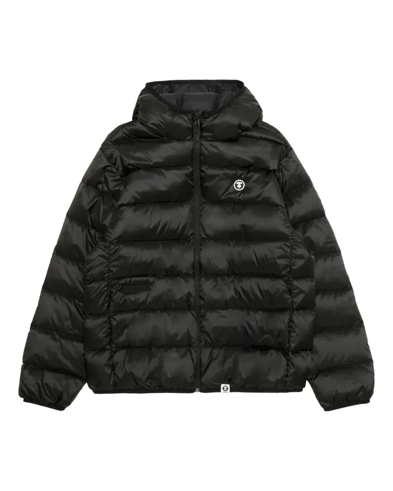 BAPE Gesteppte Kapuzenjacke - Schwarz Schwarz