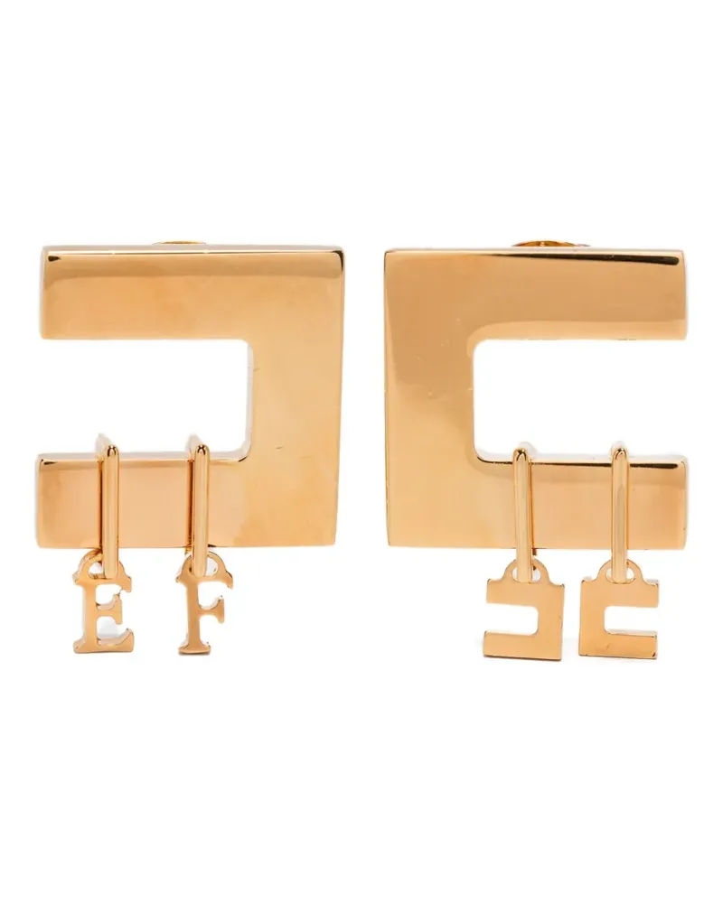 Elisabetta Franchi Eckige Ohrringe - Gold Gold