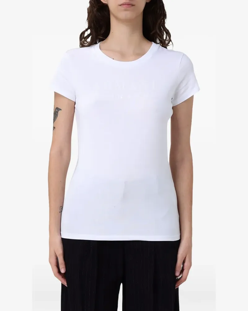 Armani Exchange T-Shirt mit Logo-Print - Weiß Weiß