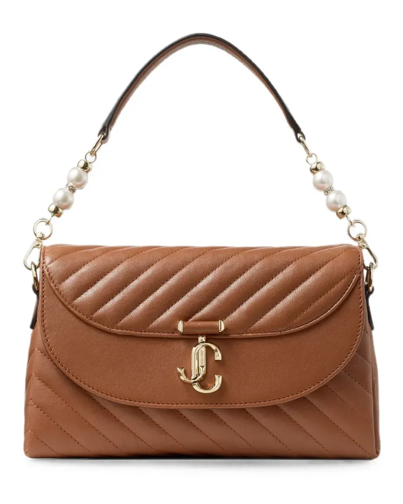 Jimmy Choo Gesteppte Curve Schultertasche - Braun Braun