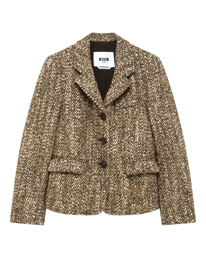 MSGM Einreihige Jacke - Braun Braun