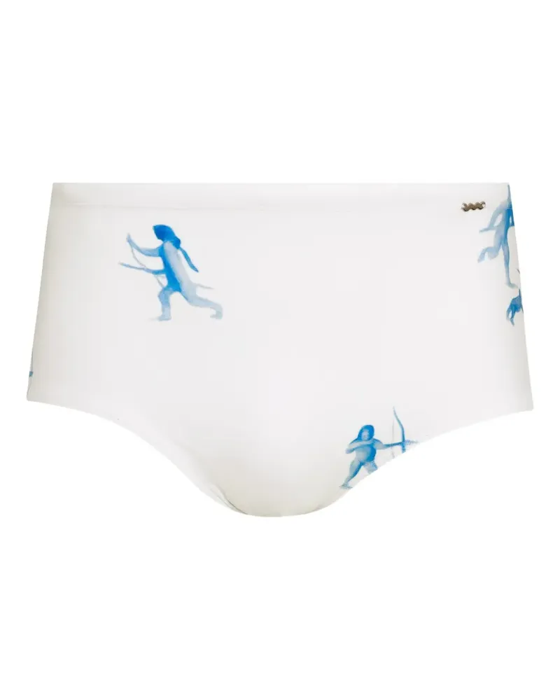 Amir Slama printed swimming trunks - Weiß Weiß