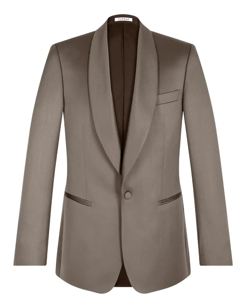 FURSAC shawl-collar single-breasted tuxedo - Braun Braun