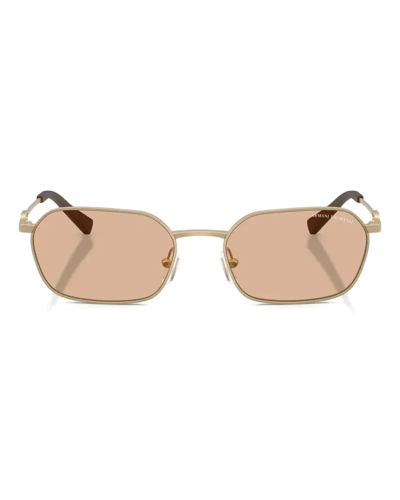 Armani Exchange rectangle-frame sunglasses - Gold Gold