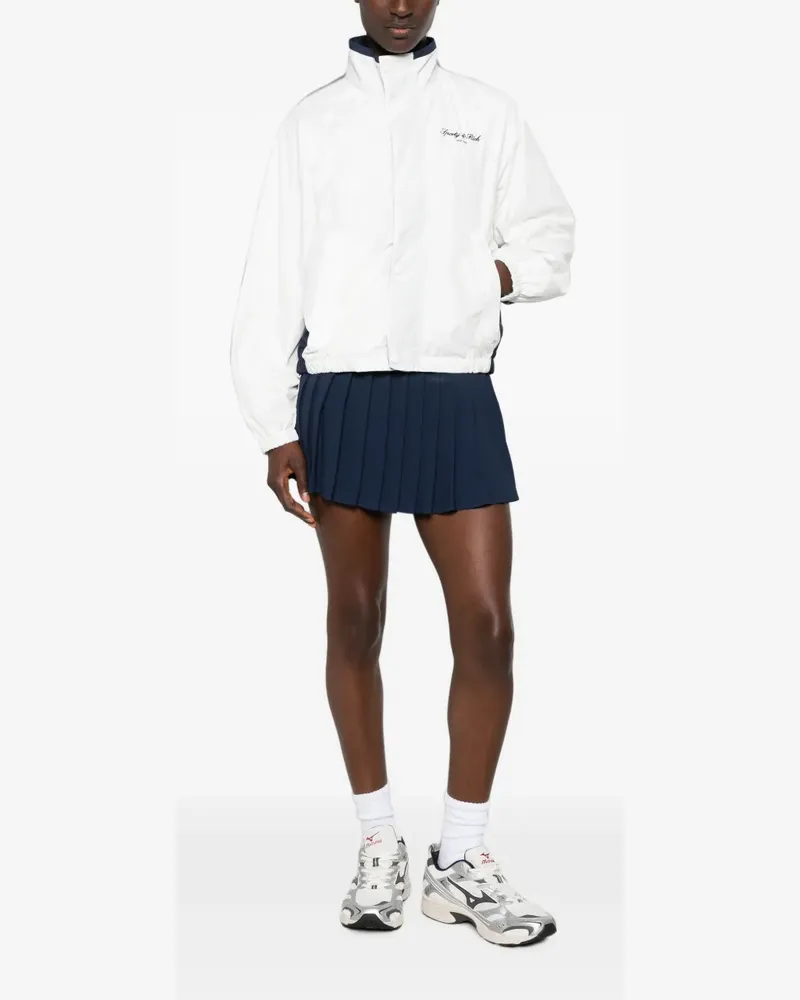 SPORTY & RICH logo-embroidered colour-block jacket - Weiß Weiß