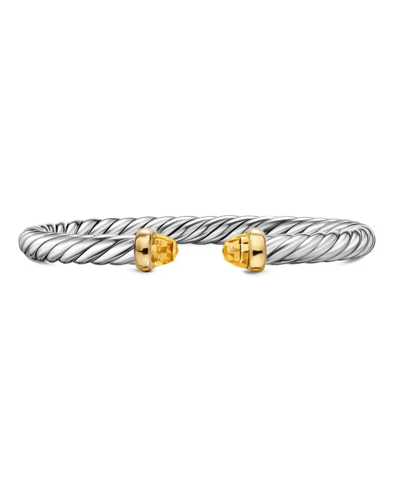 David Yurman sterling silver/14K yellow gold Cable Flex® citrine bracelet - Silber Silber