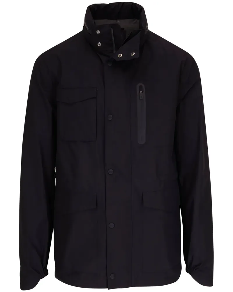 Herno Langer Windbreaker - Schwarz Schwarz