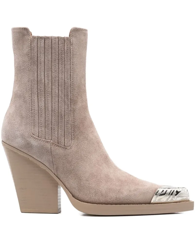 Paris Texas Dallas Stiefeletten 100mm - Nude Nude